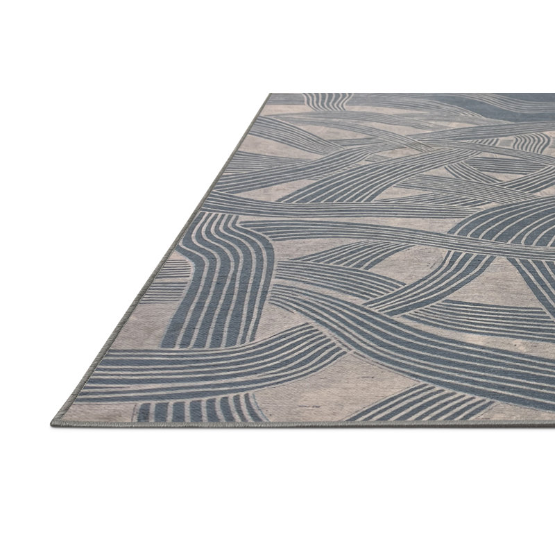 Ericdaniel Washable Abstract Indoor Rug, Square 8'