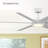  Brawn 64 inch Indoor/Outdoor Ceiling Fan with LED CCT Select Light Kit and Remote Control - Matte White with Matte White blades-98423954-98423955