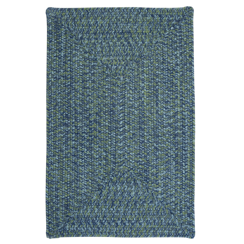 Tapis réversible intérieur / extérieur Ashiah - Deepsea, Rectangle 8 pi x 10 pi