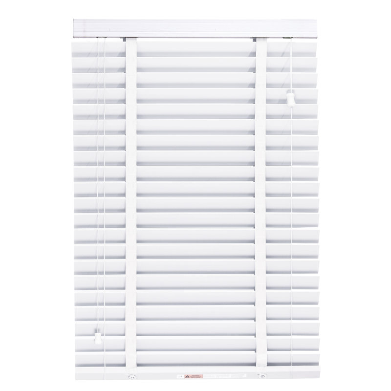 Fauxwood Tape Blind, 150 cm L x 210 cm W, White