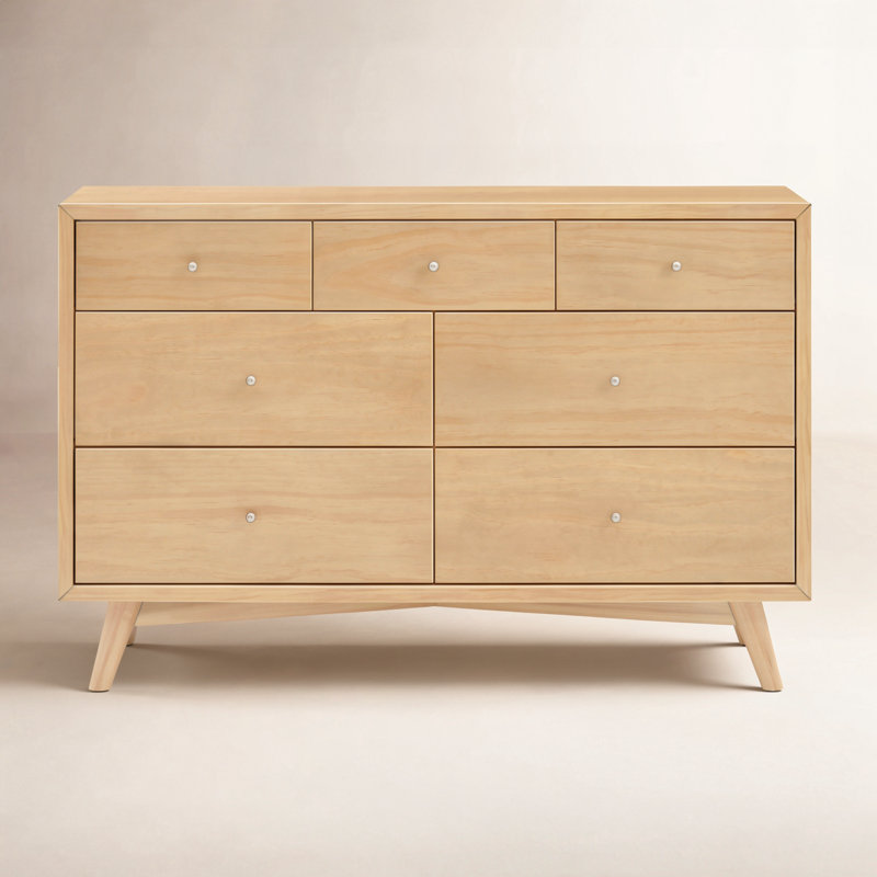 Palma 7-Drawer Assembled Double Dresser, Honey