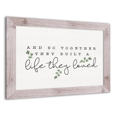 «Build A Life Together», reproduction encadrée