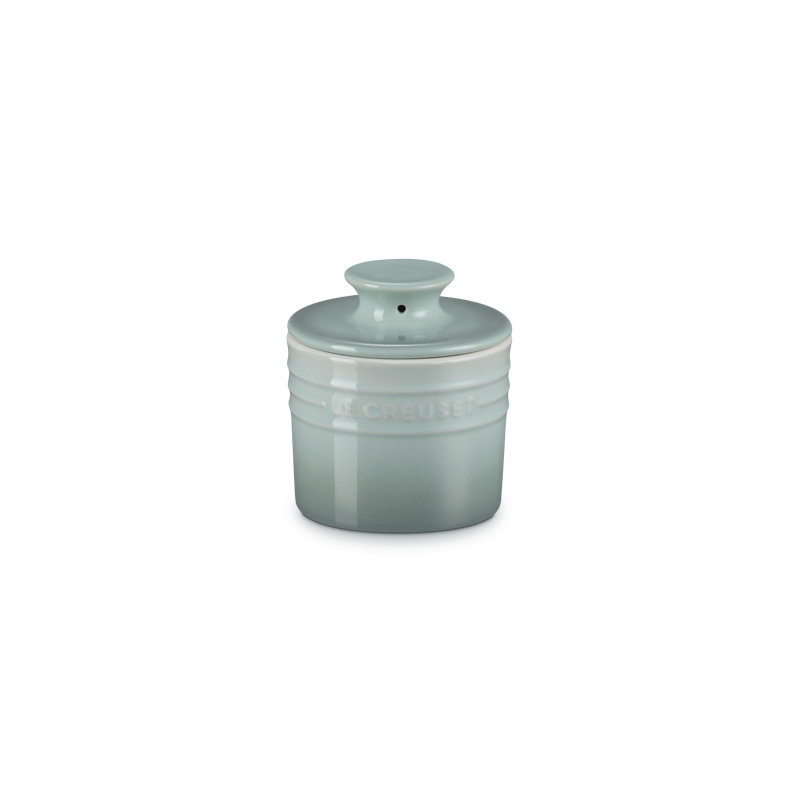 Le Creuset Stoneware Butter Crock, 6 Oz. - Flame, Green