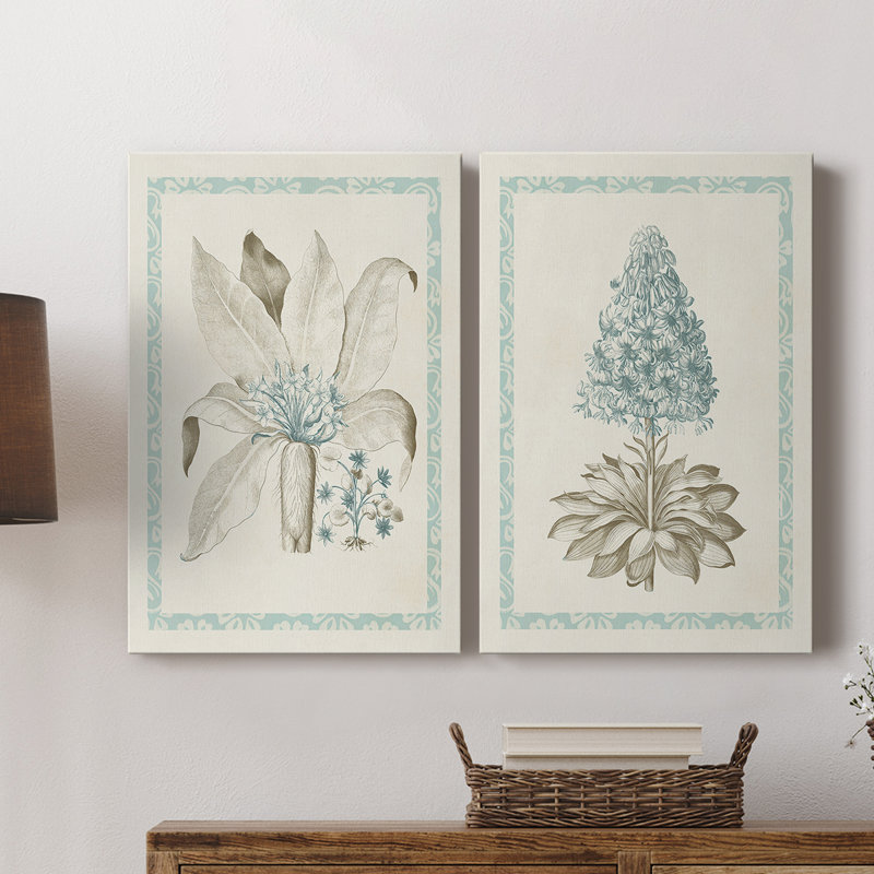 Toile tendue avec châssis V Willow Blue - prêt à accrocher, H 36 po x l 48 po