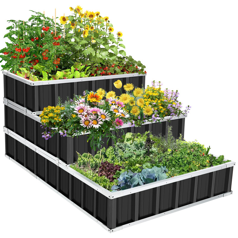 Stephane Raised Garden Bed, Black