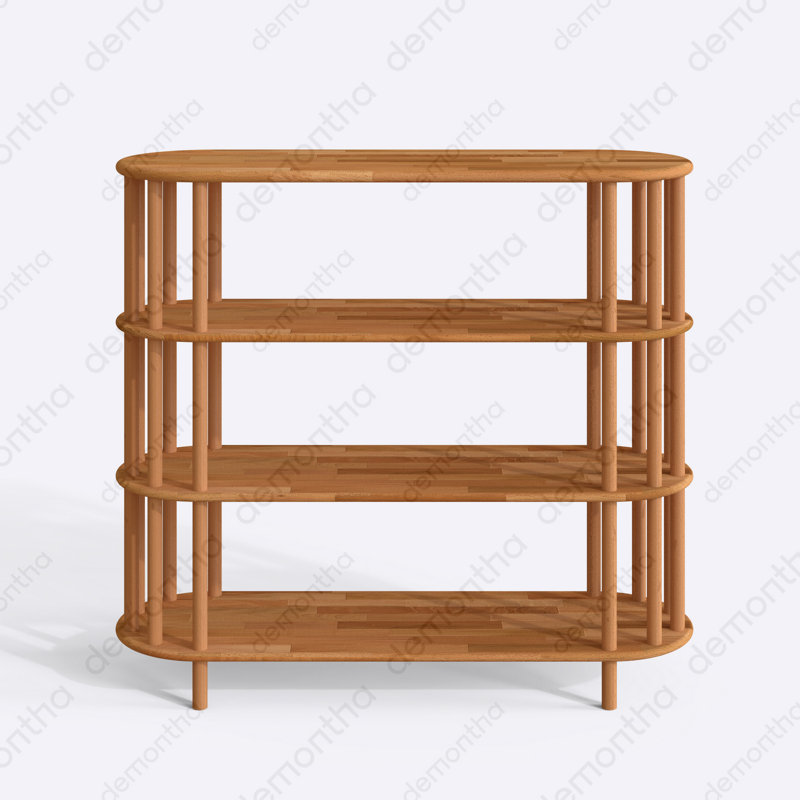 Bibliothèque basse Kyoto, (4 tablettes) H 42,5 po x l 47,2 po x P 15 po