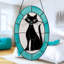Panneau de vitrail pour chat 17 po Tiffany