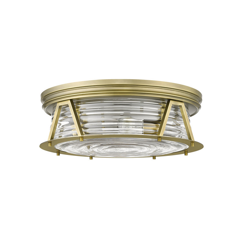 Plafonnier encastré 20 po à 4 lumières Smithies, Laiton frotté