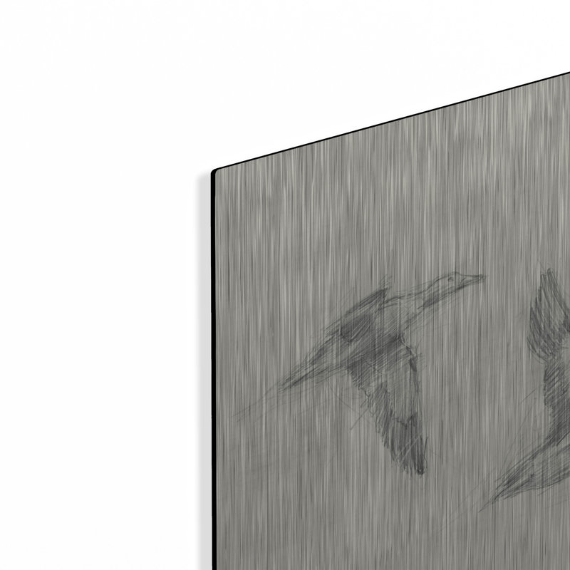  «Mallard Duck Sketch 1» par Ethan Harper, art mural en métal, 16 po x 12 po, H 12 po x l 16 po