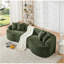 Canapé modulaire courbé à 4 places Modern Cloud, canapé de salon à compression minimaliste, sans assemblage requis, chenille, vert-826983816