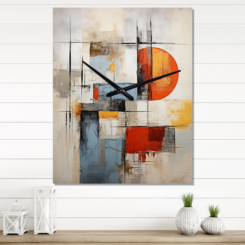 Cubism Assemblage - Horloge murale Cubism, Grand