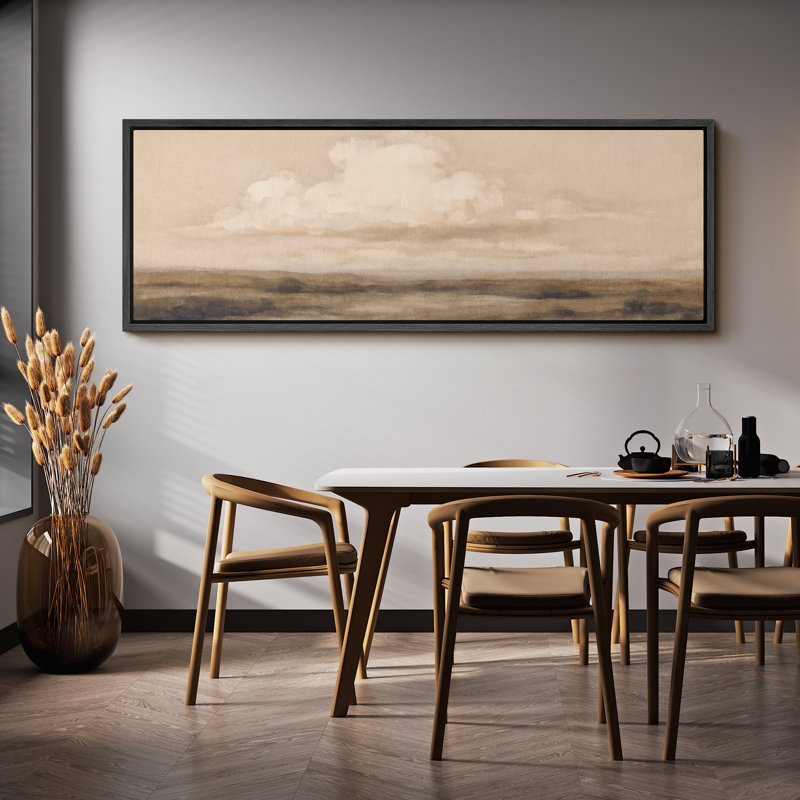 Grande impression sur toile encadrée, reproduction de paysage abstrait pour décor moderne neutre, H 20 po x l 60 po, Noir