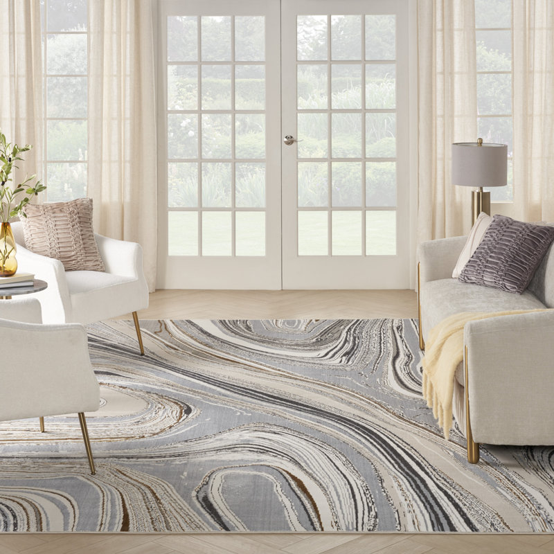 Blerona Abstract Indoor Rug, Rectangle 9' x 12'