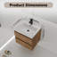 Ensemble de meuble-lavabo mural 23,6 po avec lavabo et deux tiroirs (robinet non inclus), entièrement assemblé-247960327-247960325