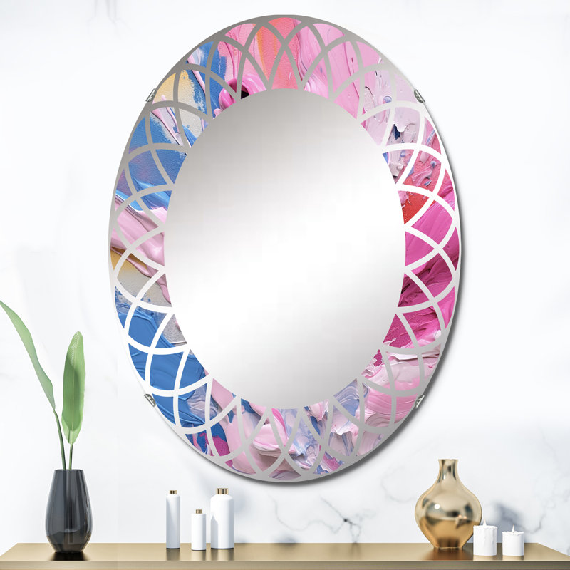 Glassray - Miroir mural moderne ovale, 36 po x 24 po