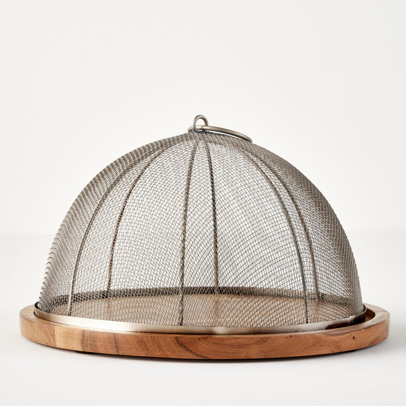 Spark Wooden Cake Stand With Dome