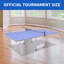 Ensemble de table de tennis de table de 9 pi avec raquettes et balles, idéal pour les jeux d'intérieur et le rangement peu encombrant.