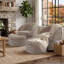 Fauteuil demi-tonneau avec repose-pieds en chenille Premium-2116142428