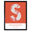 Southampton City Map Southampton Orange 1 Piece Single Picture Frame Wall Art