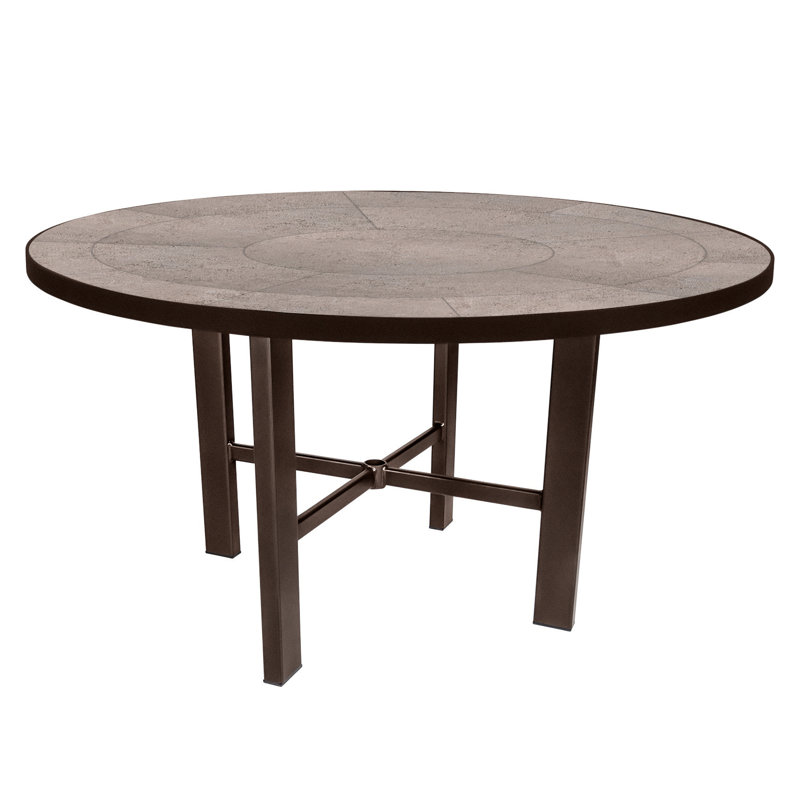 Tables Outdoor Round Bar Table, Copper Creek, Summit Gray, 29.5" H x 42" W x 42" D