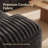 Koli 165" U-shaped Sectional Couch, Compression Sofa, Black Corduroy-354913522-354895429
