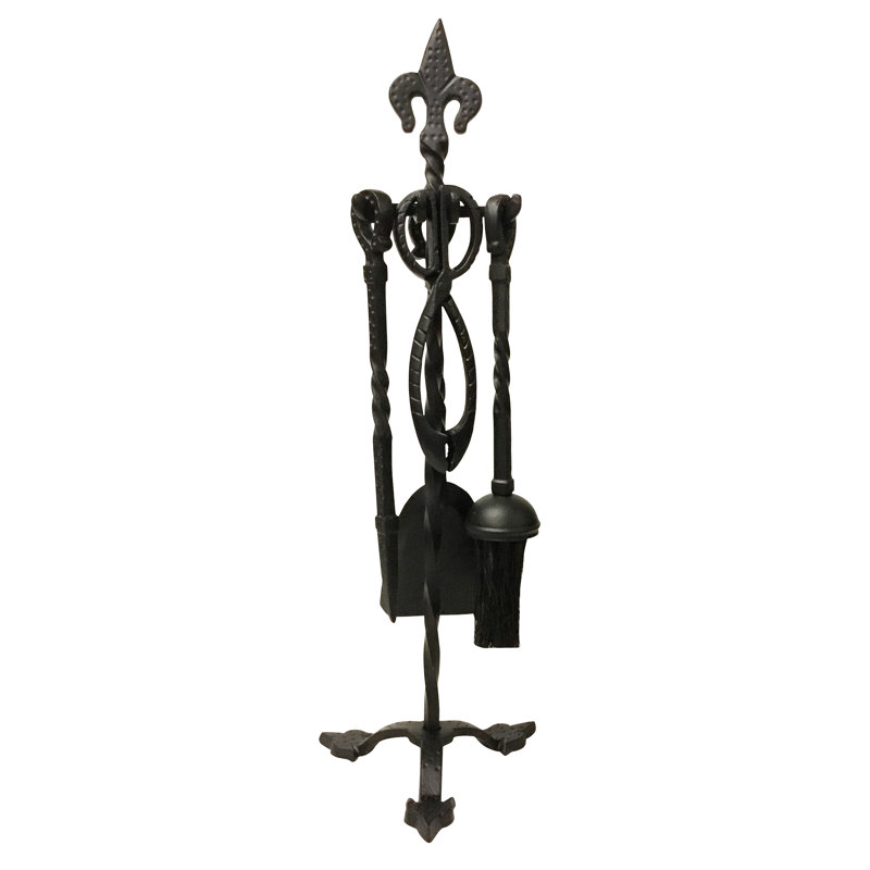 Lucretia Iron Fireplace Tool Set