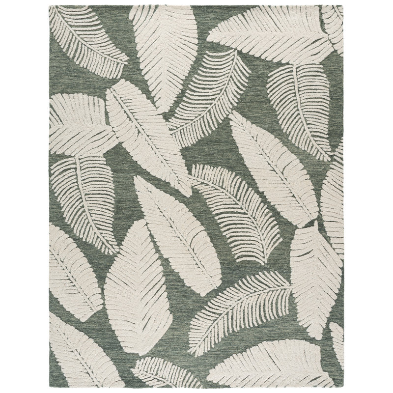 Tapis d'intérieur en laine touffeté à la main Jardin, Rectangle 4 pi 0 po x 6 pi 0 po
