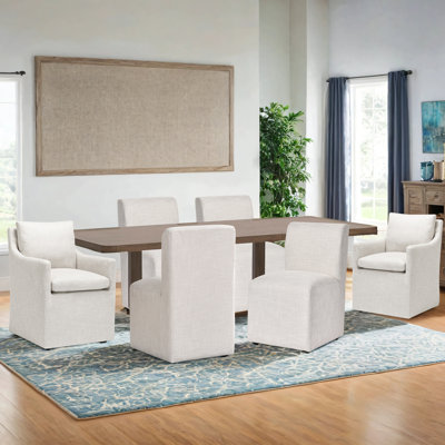 Ritney Upholstered Fabric Parsons Design Modern Traditional Dining Chair