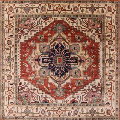 Tapis oriental orange / brun