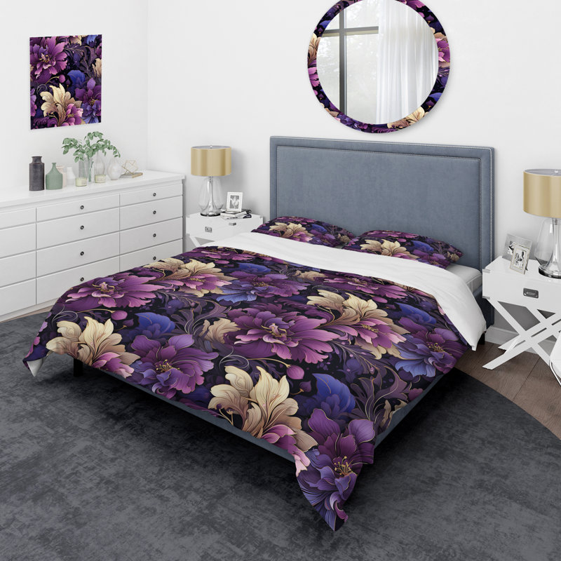 Ensemble de housse de couette Regal, Housse de couette pour grand lit et 2 taies décor
