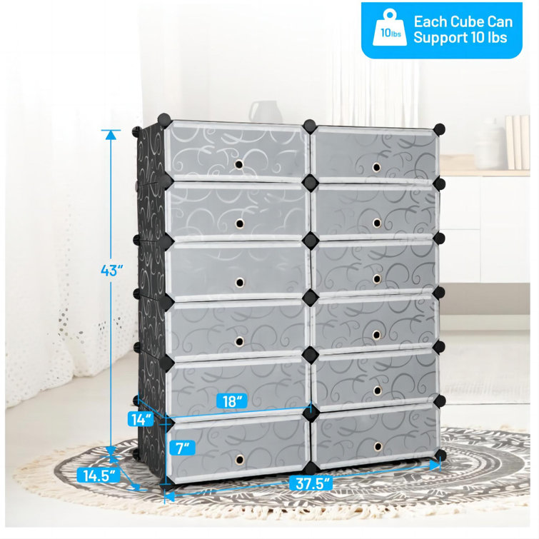 48 Pair Shoe Storage Cabinet Rebrilliant