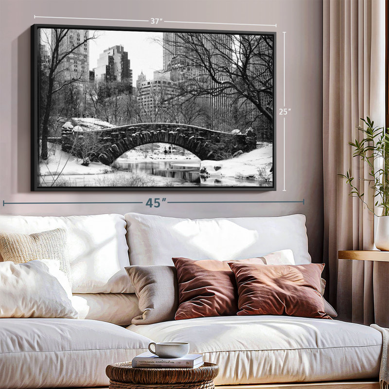 «Central Park BW Wall Art», H 25 po x l 37 po