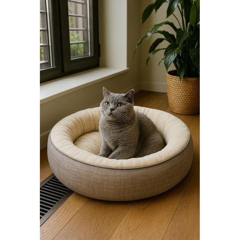 Lit pour animal de compagnie, Beige, L 33,5 po x l 25,6 po