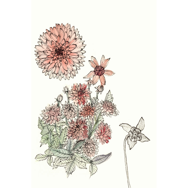 Dahlia Study by Melissa Wang - Wrapped Canvas Print, 46cm H x 30cm W x 3.8cm D