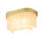Geometric Gold Wall Sconce 2-Light with Triangle Frosted Glass, Modern Brass Fixture with Handmade Cracked Glass Texture, Hardwired for Bedroom, Hallway, Bathroom - ETL Listed