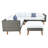Chicago Wood 6 - Person Patio Conversation Set with Cushions-1605253648