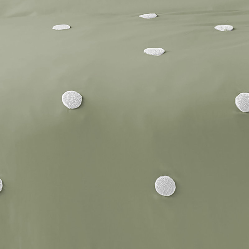 Dot Garden Cotton Polka Dots Duvet Cover Set with Pillowcases, King Duvet Cover + 2 Standard Pillowcases