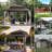 SUNJOY Kingston 14x12 Gazebo, Steel Hardtop Gazebo with Curtain and Netting - Aluminum Posts-115709167-115709166