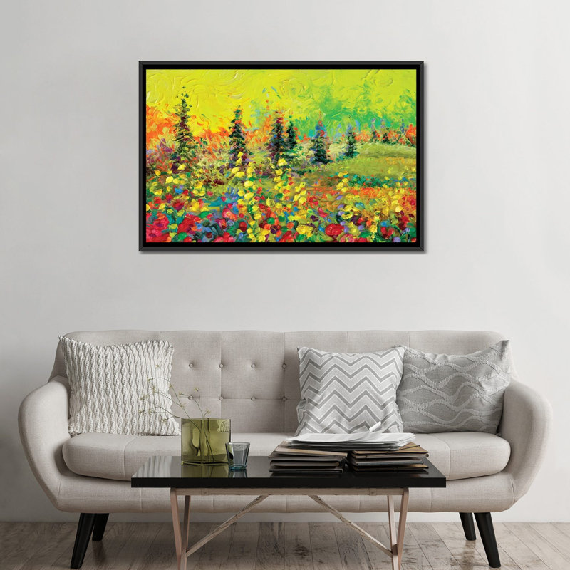 « above the tree line » par iris scott, reproduction d’art sur toile tendue, H 18 po x l 26 po x P 1,5 po, Pas de tapis