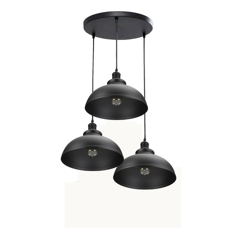 Antonio 3 - Light Black Cluster Pendant