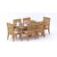 8 Seats 9 Pcs Grade-A Teak Wood Dining Set: 71" Rectangle Table And 8 Caranas Chairs (2 Arm & 6 Armless Chairs) #11Ca1602-686628803
