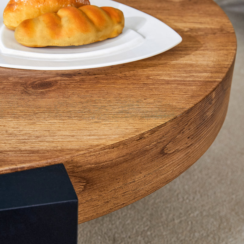 La table basse à deux étages détachable, le design élégant, Bois