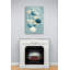 Art mural en verre trempé suspendu coquillage - décor de maison de plage côtière - Illustration nautique bleu marine moderne, grand graphique festonné-1316749479