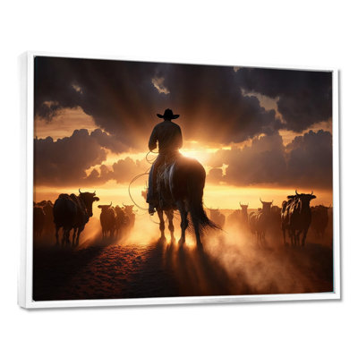 Narvin Wrangler In Sunset IV - art mural coucher de soleil