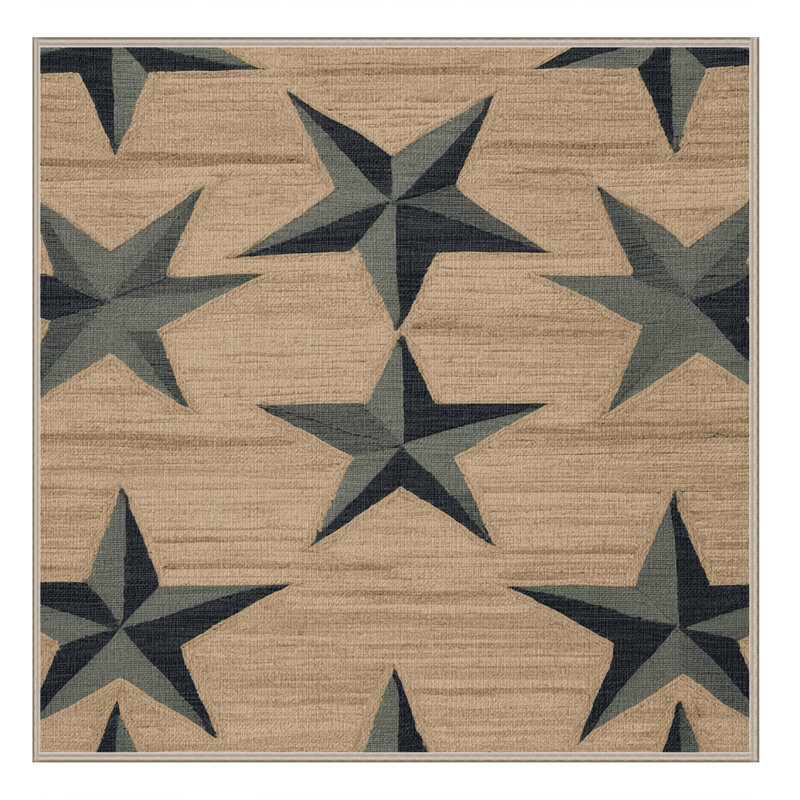 Tapis hawaïen à motif d'étoiles lavables, Carré 4 pi