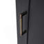 Meuble-lavabo de 20 pouces avec lavabo, armoire, tablette de porte, tiroir et patins réglables noirs
