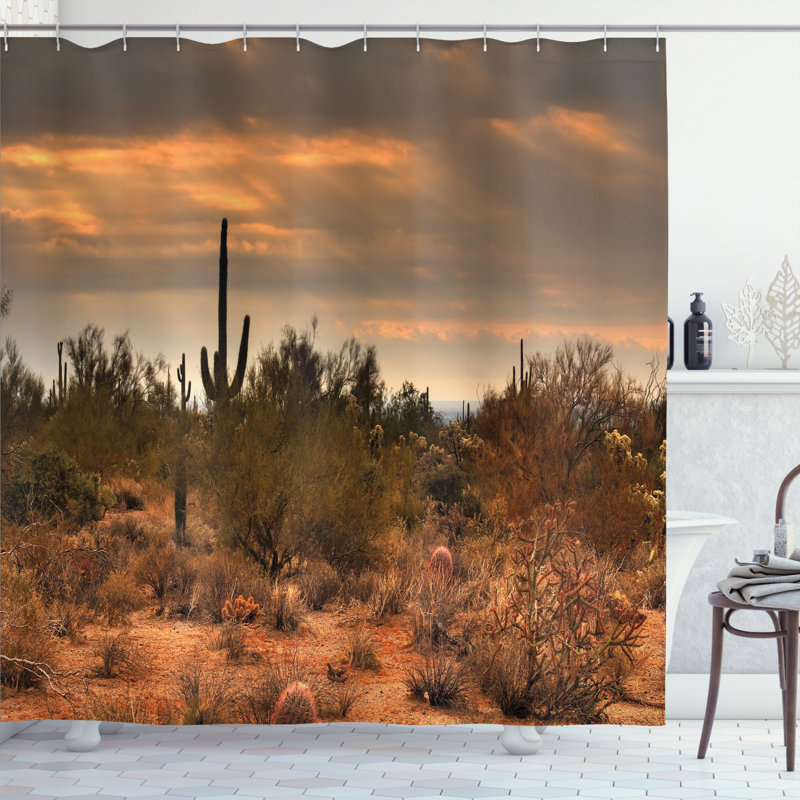 Shower Curtain with Hooks Included, 75" H x 69" W