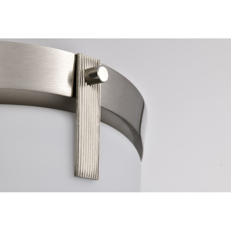 Plafonnier encastré en verre Malyla, Nickel brossé