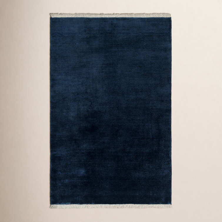 Clio Hand Loomed Wool Navy Rug