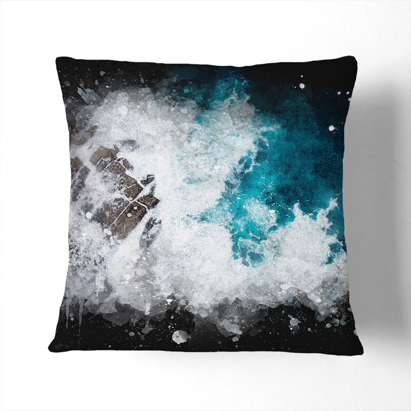Square Throw Cushion, 40cm H x 40cm W x 15cm D, Stone